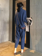 Two-Pieces Knitting Sweater Wide-Leg Pants Sets